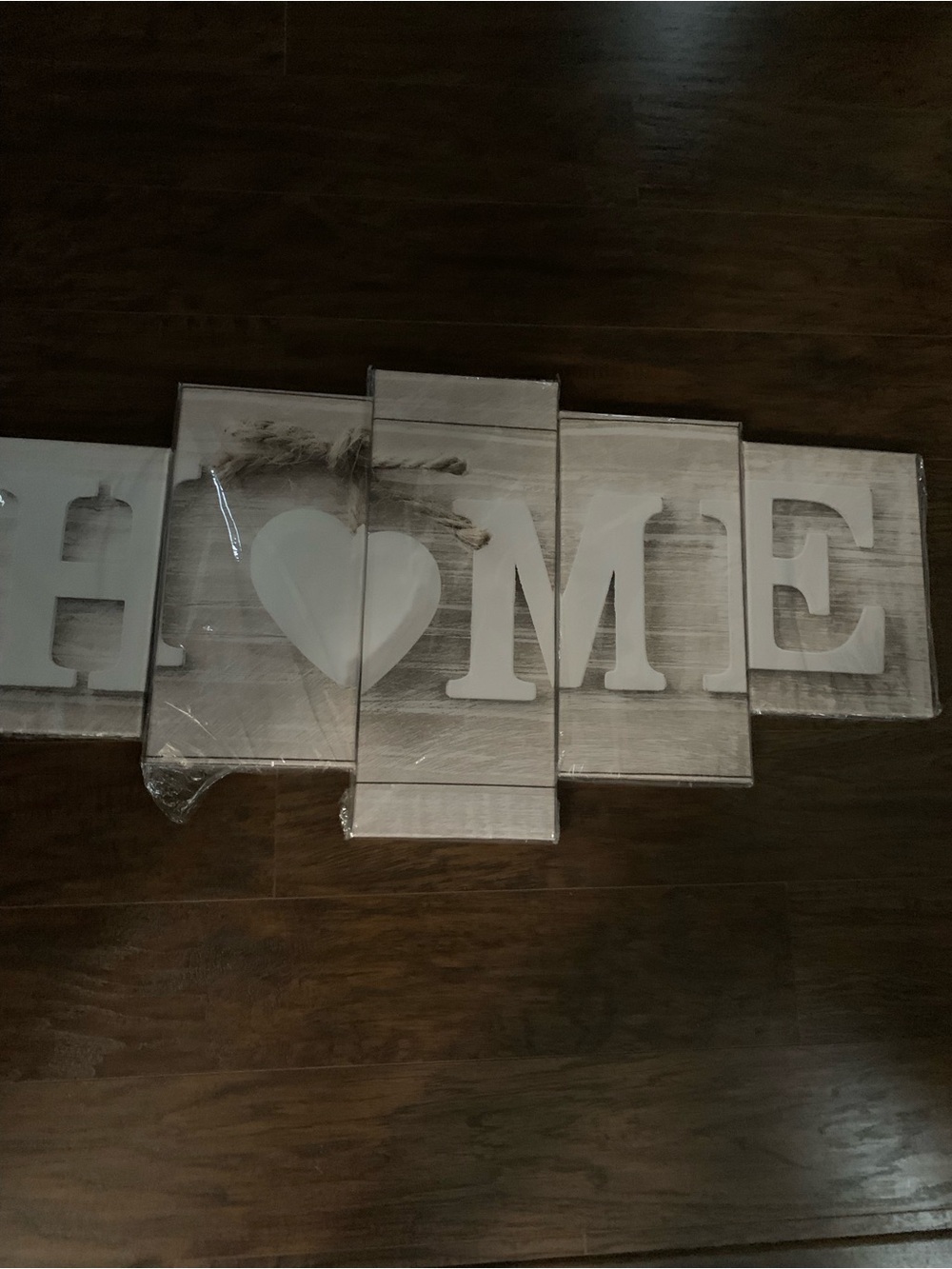 Rustic White "HOME" Wall Plaque - Decorative Home Wall Decor